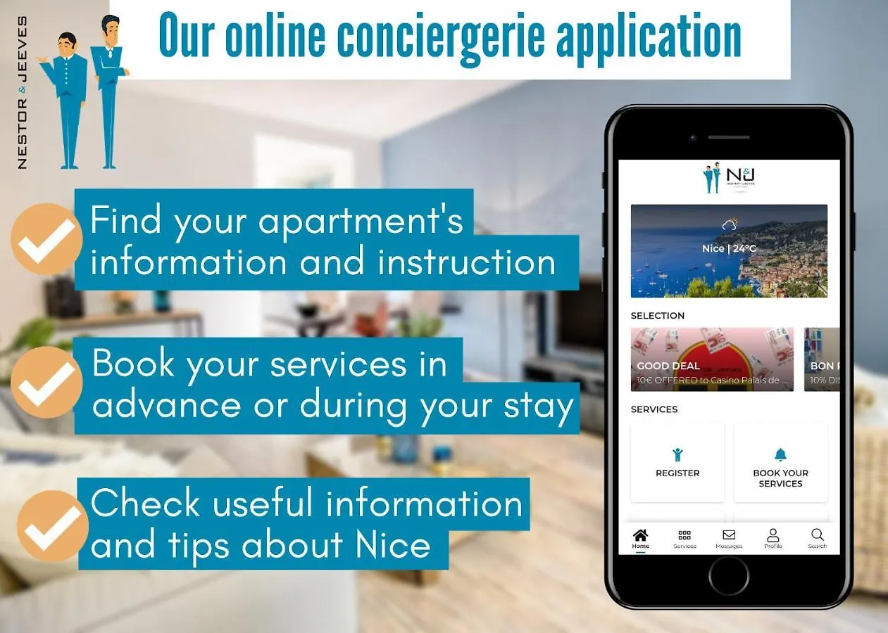 Apartment Nestor&Jeeves - Palais Alice - Central - Very Close Sea Nice France